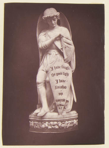 Angel: A figure in the niche of the Albert, Prince Consort's Cenotaph, Albert Memorial Chapel, Windsor
