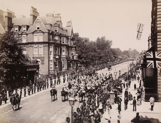 Exhibition Road, South Kensington, 4 July 1887 Exhibition Road, South Kensington, 4 July 1887