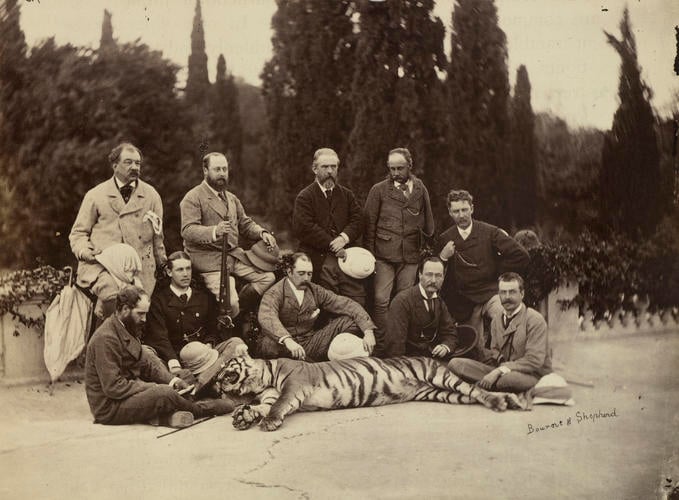 King Edward VII, when Prince of Wales, with a Tiger