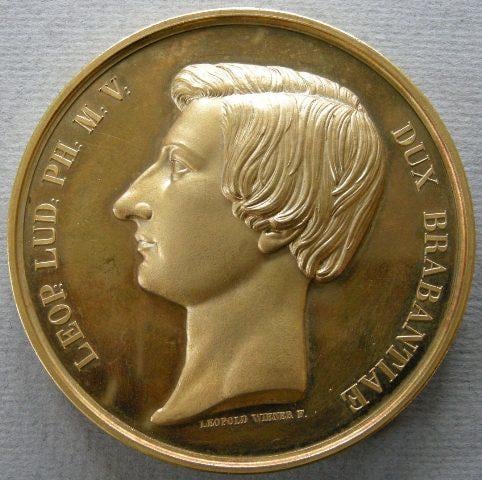 Belgium. Medal commemorating the Majority of the Duke of Brabant, 1853 Belgium. Medal commemorating the Majority of the Duke of Brabant, 1853