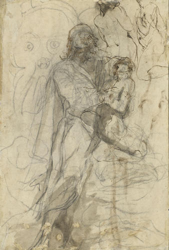 Recto: The bones of the hand and forearm. Verso: Sketch for the Sacrifice of Isaac Recto: The bones of the hand and forearm. Verso: Sketch for the Sacrifice of Isaac