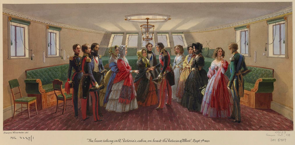 Louis-Philippe taking leave of Queen Victoria on board the royal yacht
