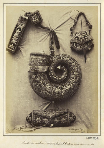 'Indian Embroidered Matchlock Accoutrements'