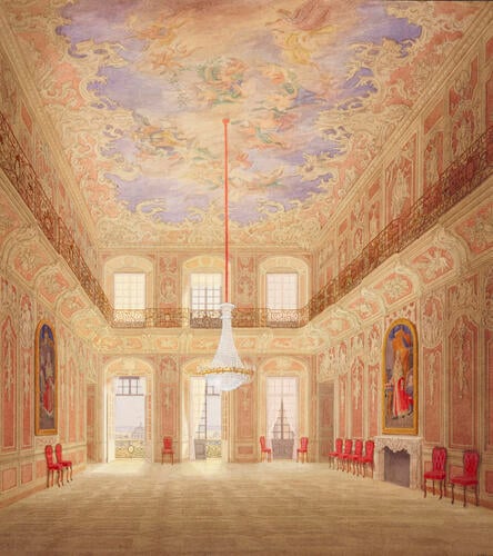 Views of Schloss Brühl: Music room or Speisesaal