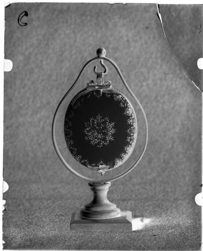 Glass plate negative of a miniature Glass plate negative of a miniature