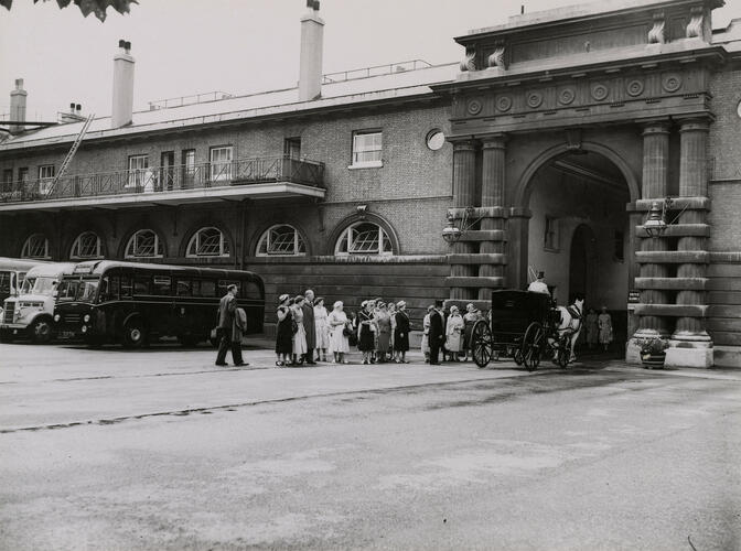 Visitors to Royal Mews