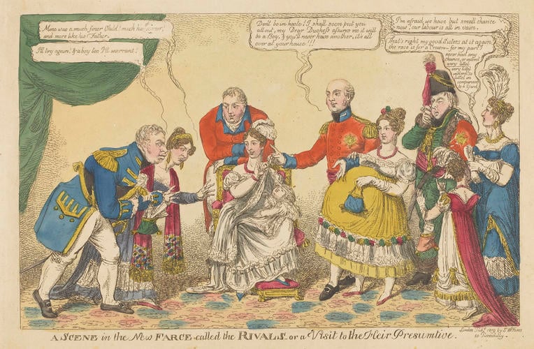 A SCENE in the New FARCE called the RIVALS or a Visit to the Heir Presumptive