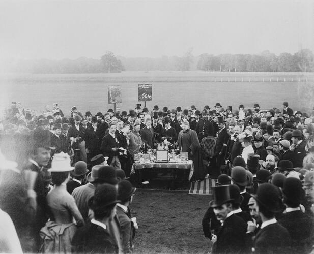 The Teck family at an event in the Deer Park, Richmond, August 1888