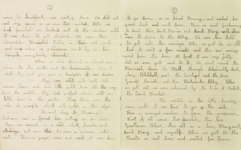 The Coronation 12th May; 1937 : to mummy and papa in memory of their coronation from Lilibet by herself The Coronation 12th May; 1937 : to mummy and papa in memory of their coronation from Lilibet by herself