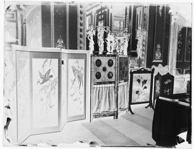 Glass plate negative of an interior Glass plate negative of an interior