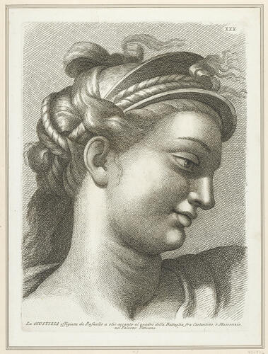 Head of the allegorical figure of Justice [from the Sala di Costantino]