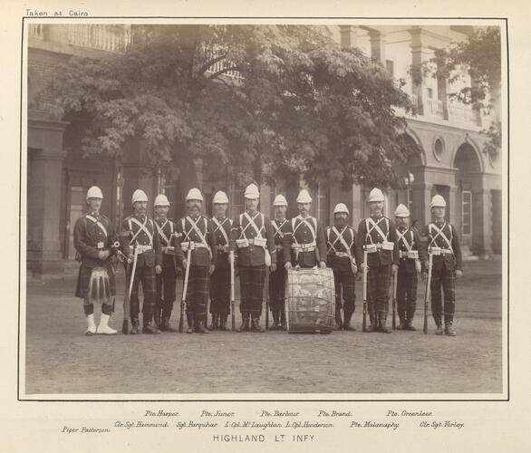 Soldiers from the Highland Light Infantry who served in the Anglo-Egyptian War