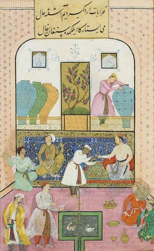 Master: Divan-i Navai دیوان نوایی (The Collected Works of Navai)
Item: Scene in a tavern