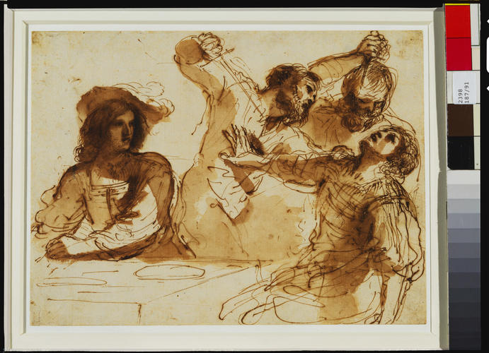 The assassination of Amnon at the feast of his half-brother, Absalom