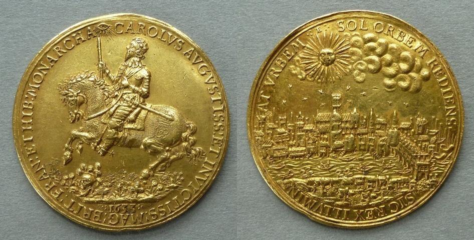 Medal commemorating the return of King Charles I to London after his coronation in Scotland