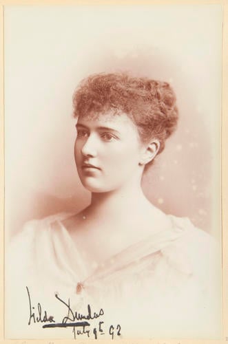 Lady Hilda Dundas (Lady Southampton). Eldest daughter of the Marquis of Zetland. July 1892. [Album: Photographic Portraits, vol. 6/64 1888-1893]