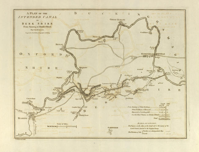 A Plan of the Intended Canal in Berkshire From Sonning to Monkey Island A Plan of the Intended Canal in Berkshire From Sonning to Monkey Island