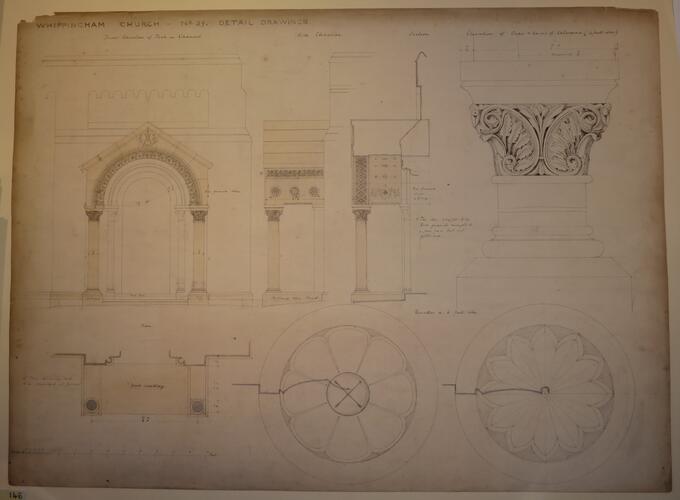 St Mildred's church, Whippingham: detail drawing no. 39 (porch to the royal chapel) St Mildred's church, Whippingham: detail drawing no. 39 (porch to the royal chapel)