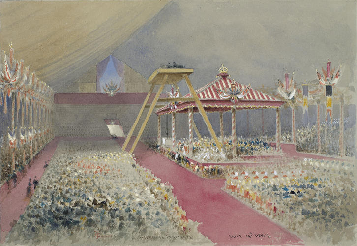 The Golden Jubilee, June-July 1887: the Queen laying the foundation stone of the Imperial Institute, 4 July