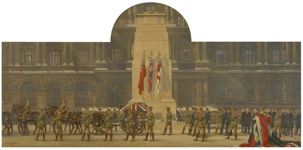 The Passing of the Unknown Warrior, King George V as Chief Mourner, Whitehall, 11 November 1920