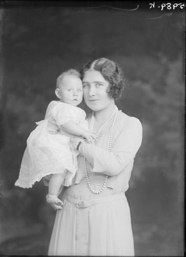 The Duchess of York with Princess Margaret, 2 February 1931
