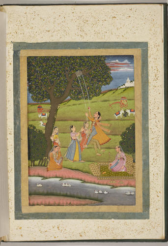 Master: Album of paintings of Hindu gods
Item: Ladies playing on a swing Master: Album of paintings of Hindu gods
Item: Ladies playing on a swing
