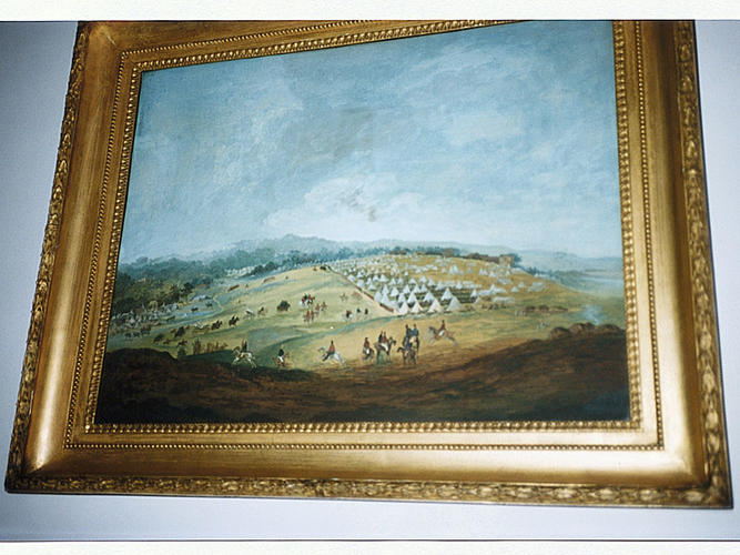 The 10th Hussars encamped outside Brighton (1790s) with George IV as Prince of Wales (?)