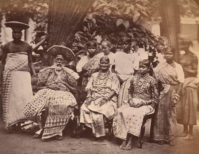 Kandyan chief: family group Kandyan chief: family group