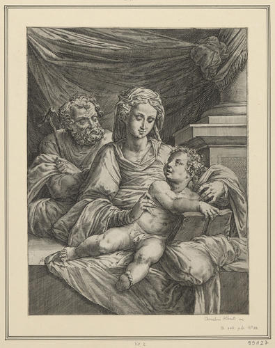 Holy Family with the Child reading a book