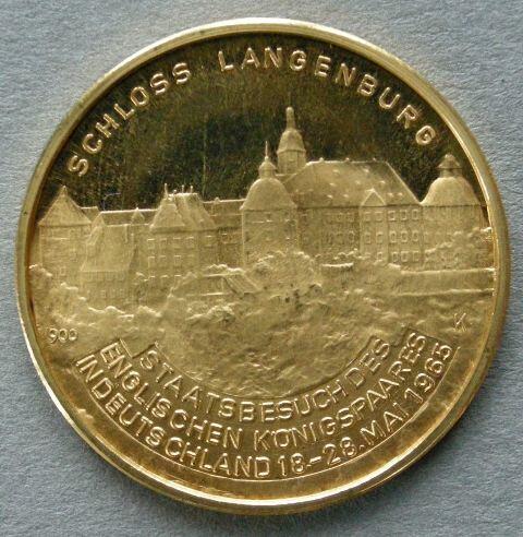 Germany. Medal commemorating the State Visit of H. M. The Queen to Germany 1965