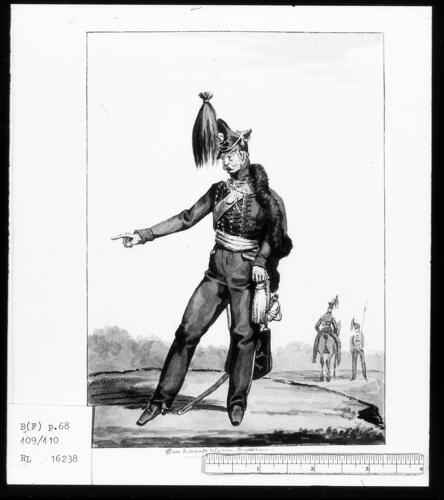 Brunswick-Oels Troops. 	Officer, Death's-Head Hussars