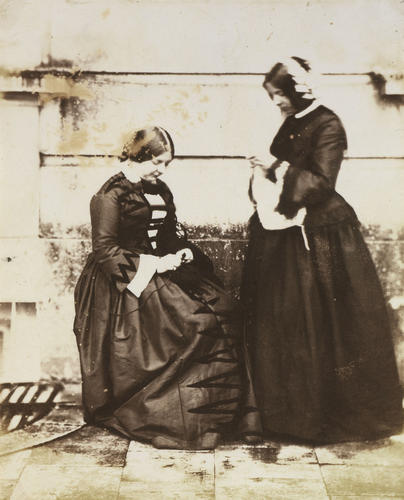 The Honourable Victoria Grosvenor and an unknown woman