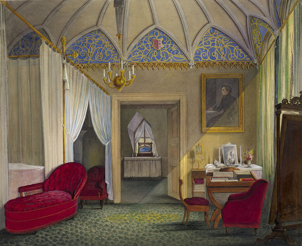 Schloss Callenberg: the bedroom of the Duchess Alexandrine