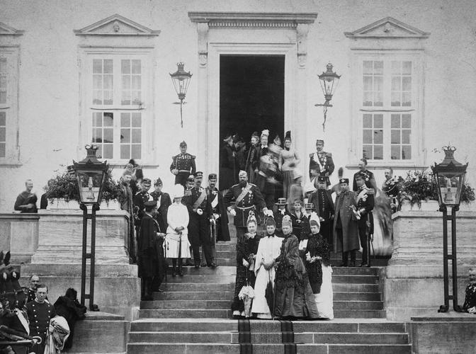 Group photograph taken in Denmark, c. 1888