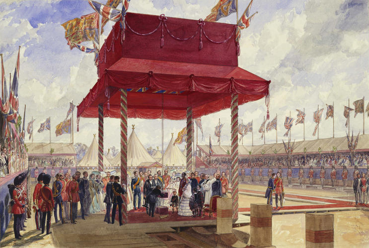 The Queen laying the foundation stone of Wellington College, 2 June 1856