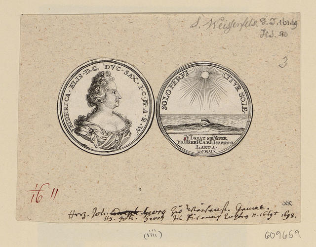 [medal of Fredericka Elisabeth of Saxe-Eisenach]