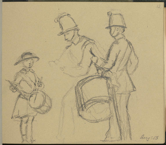 Master: SKETCHES FROM NATURE V. R. 1855 TO 1860
Item: Prince Arthur's drumming lesson Master: SKETCHES FROM NATURE V. R. 1855 TO 1860
Item: Prince Arthur's drumming lesson
