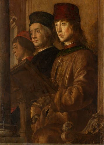 Federico da Montefeltro, Duke of Urbino, his Son Guidobaldo, and Others Listening to a Discourse