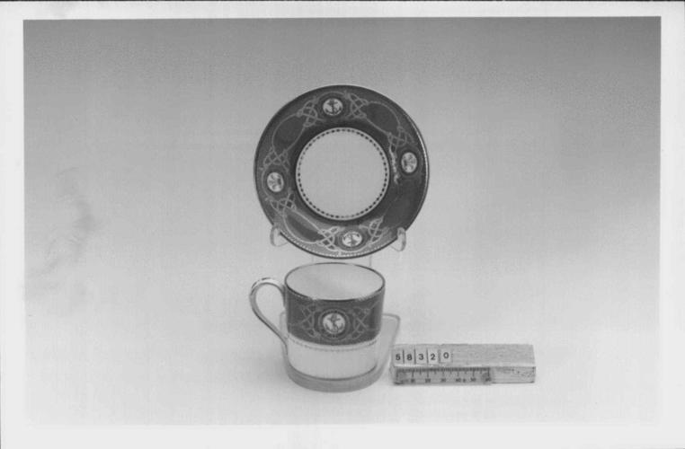 Set of coffee cups and saucers