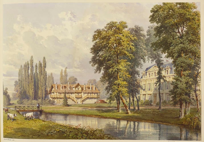 The château of Villeneuve l'Etang in the park at Saint-Cloud The château of Villeneuve l'Etang in the park at Saint-Cloud