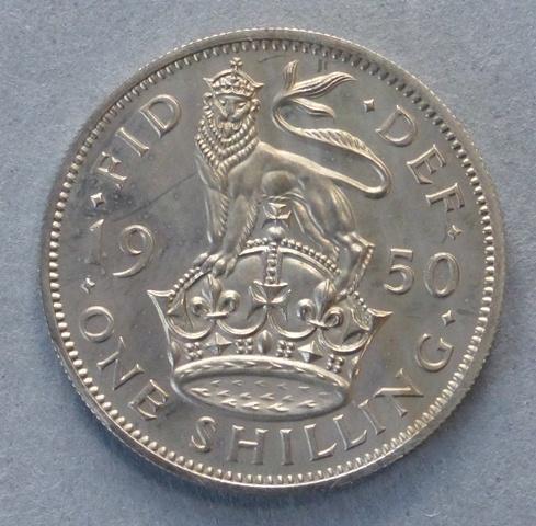 George VI Proof shilling (English type) George VI Proof shilling (English type)