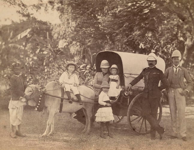 The Duke and Duchess of Connaught with their children in India