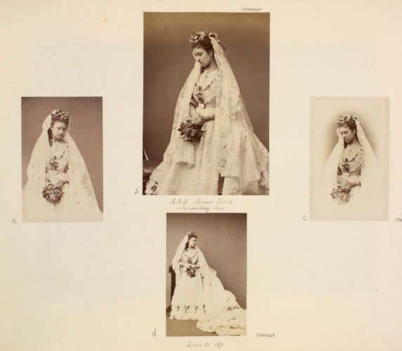 Princess Louise (1848-1939) in her wedding dress