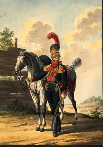 French Army. Officer, Chevau-Légers, Lanciers