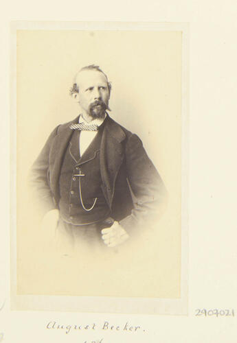 August Becker, 1869 [Photographic Portraits Vol. 4/62 1861-1876]