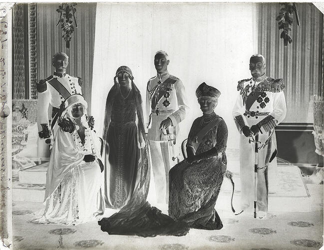 King George VI and Queen Elizabeth with their parents on their wedding day [Alexander Bassano Collection]