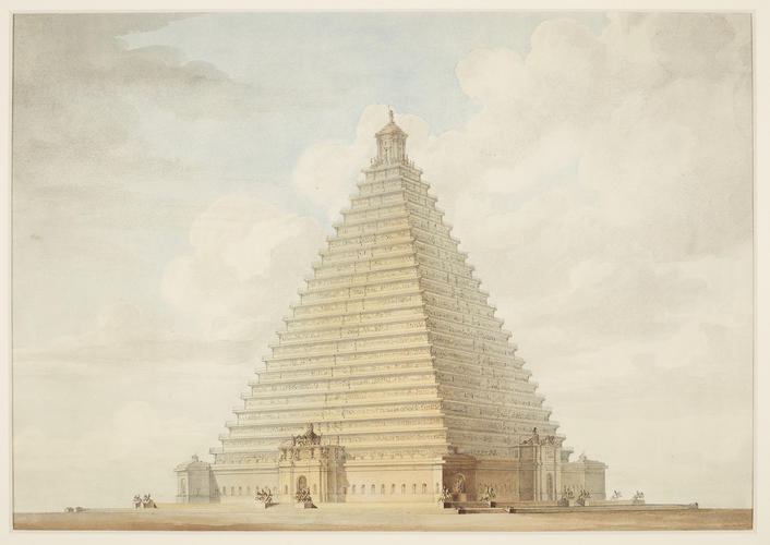 A design for a pyramid commemorating the Napoleonic Wars