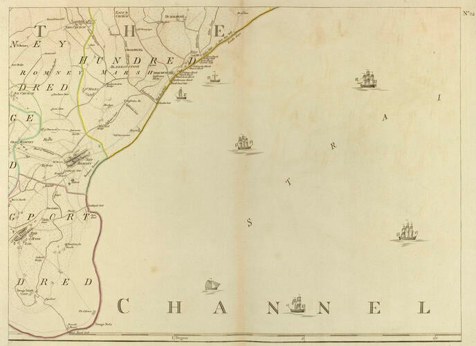 A TOPOGRAPHICAL MAP OF THE COUNTY OF KENT IN TWENTY FIVE SHEETS ON A SCALE OF TWO INCHES TO A MILE, FROM AN ACTUAL SURVEY. .