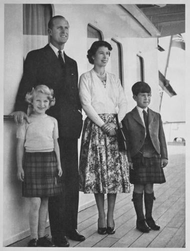 The Queen, The Duke of Edinburgh, Prince Charles and Princess Anne on HMY Britannia The Queen, The Duke of Edinburgh, Prince Charles and Princess Anne on HMY Britannia