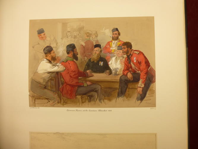 Crimean heroes at the canteen, Aldershot